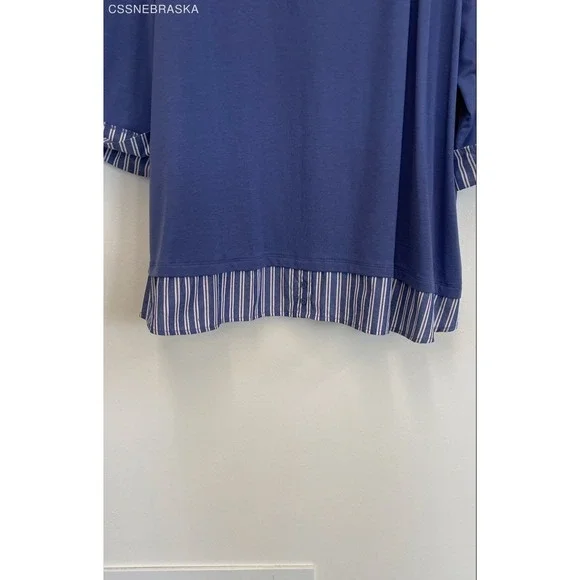 Catherines Blue Women's Tunic Top - Size 5X - Picture 2 of 10